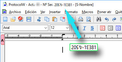 Ejemplo Nro Serie
